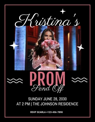 Free  Template: Simple Prom Send-Off Flyer Template