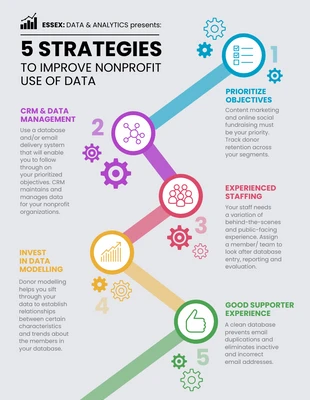 Free  Template: Improve Nonprofit Use of Data Strategy Infographic Template