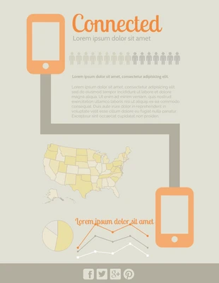 Free  Template: Blank Free Connected Customers Infographic Template