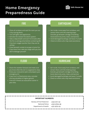 Free  Template: Sample Emergency Preparedness Plan Template