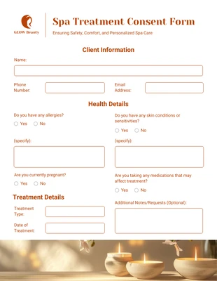 Free interactive Template: Brown Minimalist Client Consent Form