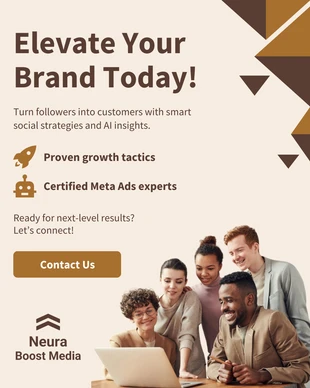 Free accessible Template: Elevate Brand Facebook Social Media Template