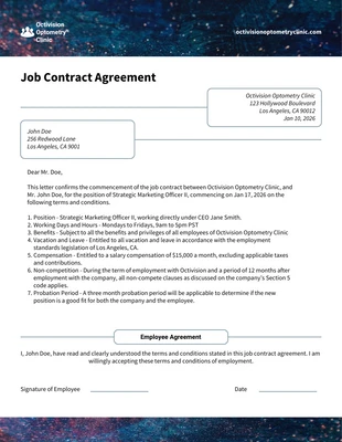 Free  Template: Staffing Agency Contract Template