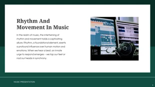 Simple Dark Green Music Presentation - Page 3