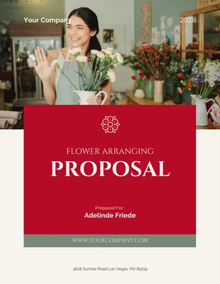 Free  Template: Flower Arrangement Event Proposal Template