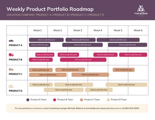 Free  Template: Blank Neutral Portfolio Roadmap