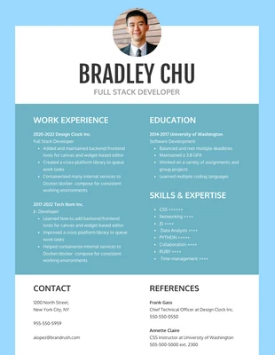 business  Template: Blue Simple Corporate Resume Template