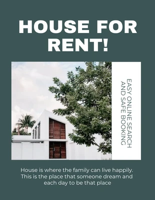 Free  Template: House For Rent Flyer Template