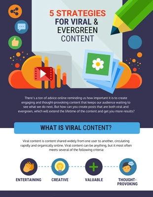 business  Template: 5 Strategies For Viral Content Infographic Template