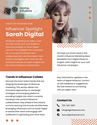 premium  Template: Influencer Marketing News Newsletter Template