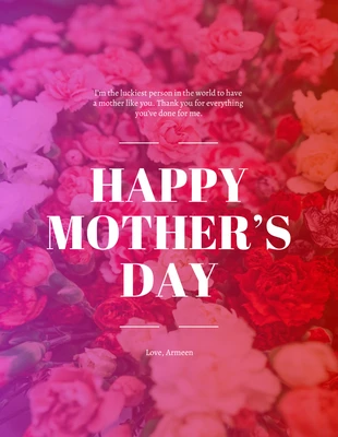 Free  Template: Gradient Happy Mother's Day Card