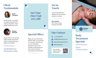 business interactive Template: Body Treatment Specials Roll Fold Brochure Template