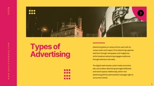 Pink And Yellow Minimalist Advertising Presentation - Page 3