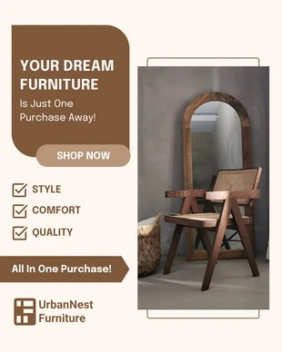Free  Template: Furniture Sale Instagram Carousel Social Media Template