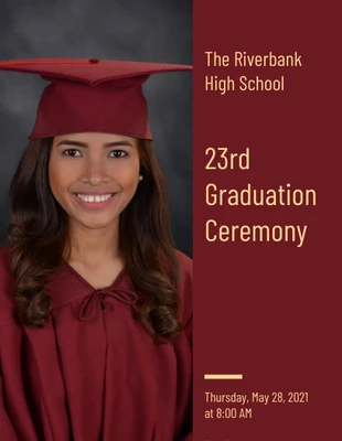 Free  Template: School Graduation Event Program Template