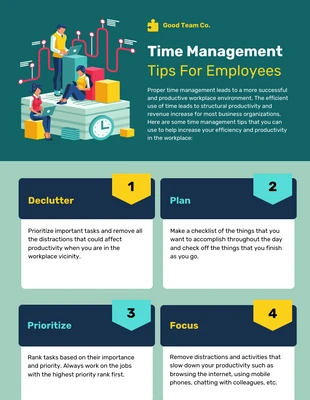 premium  Template: Time Management Training for Employees Infographic Template