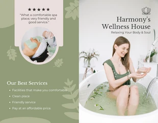 Free  Template: Relaxing Spa Brochure Template