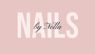 Free  Template: Modern Soft Pink Business Card Art-Nail