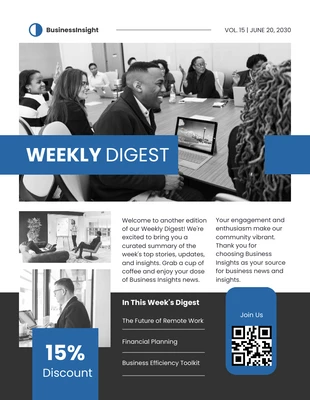 business  Template: Weekly Digest Newsletter Template