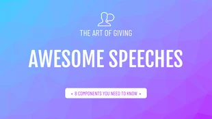 premium  Template: The Art Of Giving Speeches Conference Presentation Template