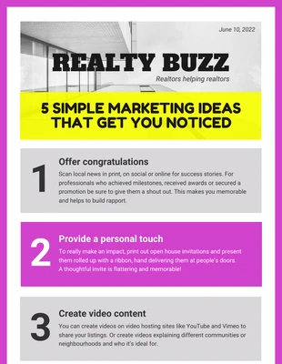 premium  Template: Violet Real Estate Newsletter Template