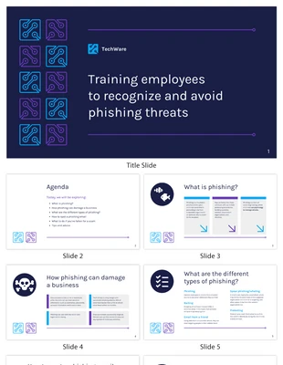 business accessible Template: Phishing Employee Training Presentation