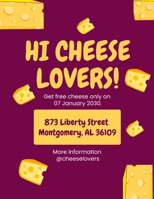 Free  Template: Cheese Lover Flyer Template