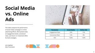 Geometric Orange and Pink Data Presentation - Page 4