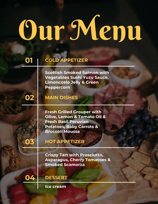 Free  Template: Restaurant Menu Flyer Template