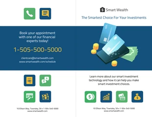 Free  Template: Financial Investment Business Bi Fold Brochure Template