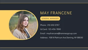 business  Template: Dark Navy Modern Professional Landscape ID Cards