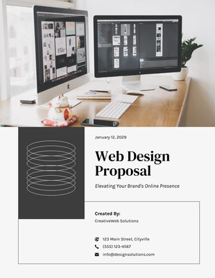 Free  Template: Simple Web Design Proposal Template