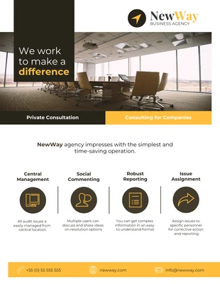 premium  Template: Agency Business Consulting Flyer Template