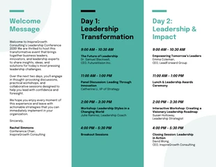 Leadership Conference Agenda Brochure - Page 2