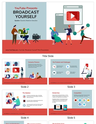 premium  Template: YouTube Pitch Deck Presentation Template