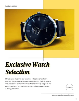 business  Template: Best Watch Collection Product Catalog Template