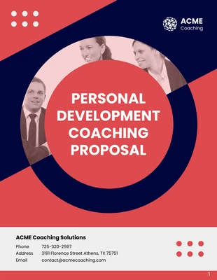 business  Template: Personal Development Coaching Proposal Template