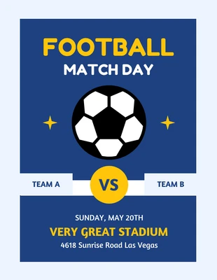 Free  Template: Football Match Day Flyer Template