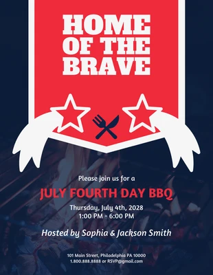 Free  Template: Independence Day BBQ Event Flyer Template