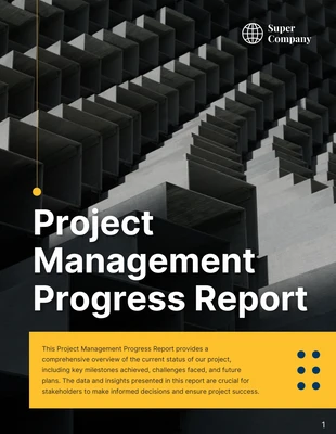 Free  Template: Blue Yellow Simple Data Report Template