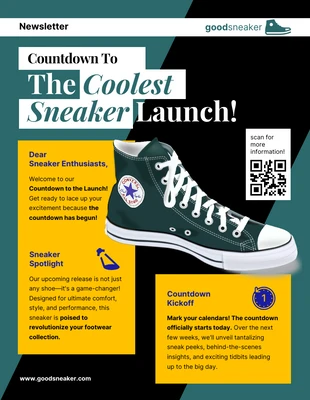 premium  Template: Coolest Sneaker Launch Newsletter Template