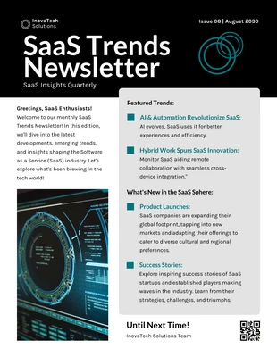 premium  Template: SaaS Industry Trends Newsletter Template