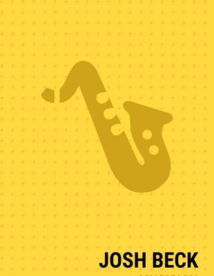 Free  Template: Yellow Jazz Music Ensemble Business Card