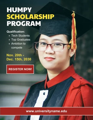 Free  Template: Scholarship Advertisement Sample Flyer Template