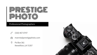 business  Template: Achromatic Photographer Business Card