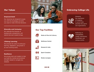 Maroon Minimalist College Brochure - Page 2