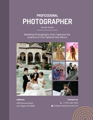 Free  Template: Wedding Photographer Professional Flyer Template