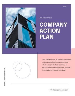 Free  Template: Simple Company Action Plan Template