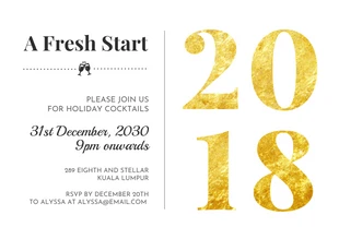 Free  Template: New Year's Eve Party Invite