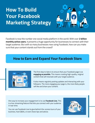 business accessible Template: Facebook Marketing Strategy Infographic Template